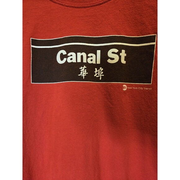 Vtg Canal St Station Chinatown Subway T-Shirt MTA New York City Transit XXL Rare - Picture 2 of 5